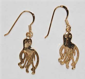 Octopus Earrings - gold
