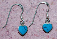 Heart Earrings semi-precious stones