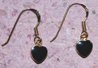 Heart Earrings stones gold