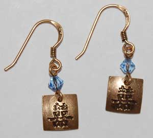 Double Happiness Earrings - gold