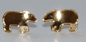 Bear Earrings - gold