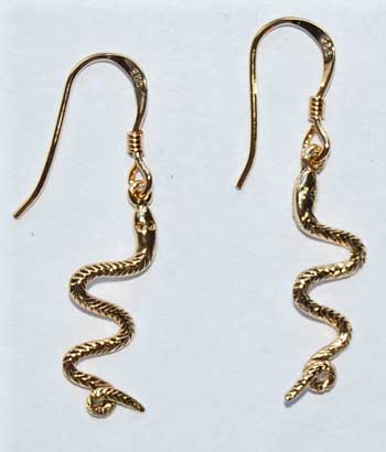 Snake Earrings - gold