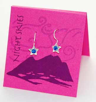 Star Crystal Earrings - sapphire