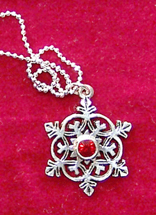 Snowflake crystal necklace