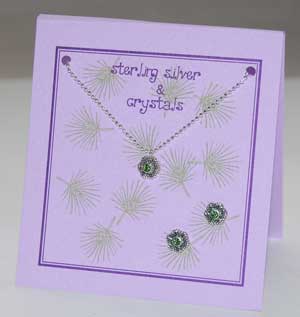 Snowflake Necklace Set - peridot