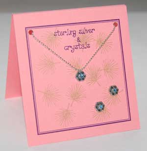 Snowflake Necklace Set - aquamarine