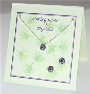 Snowflake Necklace Set - amethyst