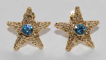 Sea Star - gold & aquamarine