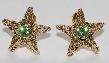 Sea Star - gold & peridot