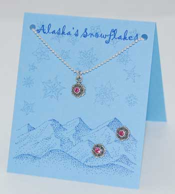 Alaska Snowflake Necklace Set - rose