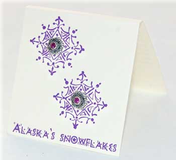 Alaska Snowflake Earrings - amethyst
