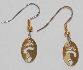 Panda Track Earrings - gold