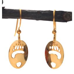 Panda Track Earrings - gold