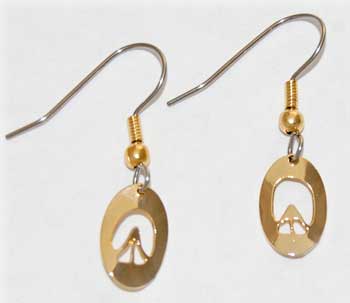 Zebra Track Earrings - gold