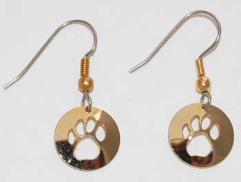 Lion Track Earrings - gold