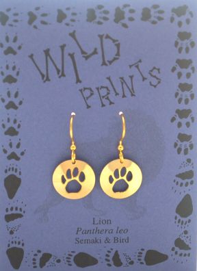 Lion Track Earrings - gold