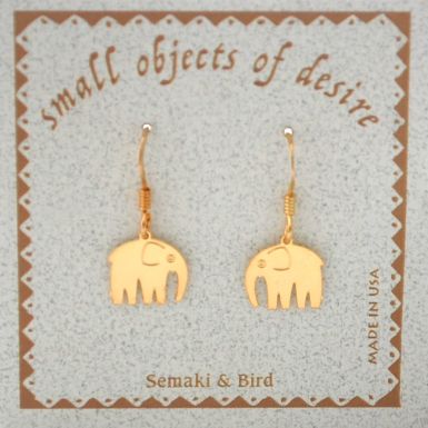 Elephant Earrings - gold