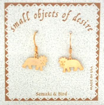 Lion Earrings - gold