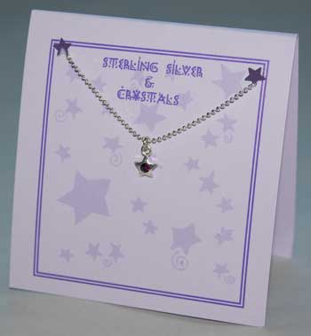 Star Crystal Necklace - amethyst