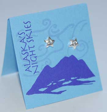 Star Earrings - clear diamond