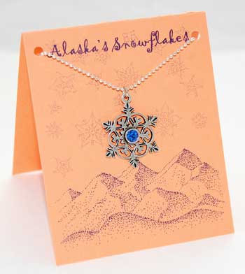 Snowflake Necklace - sapphire
