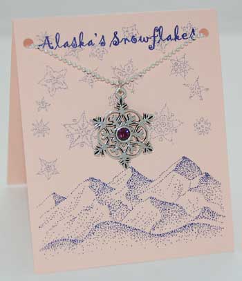 Snowflake Necklace - amethyst