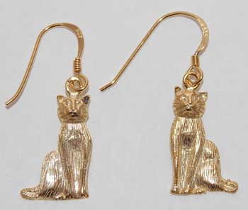 Cat Earrings - gold