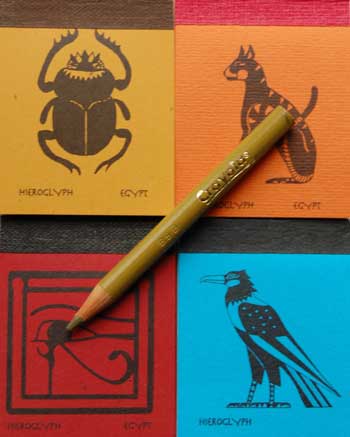 Egyptian Glyph Note Four Pack