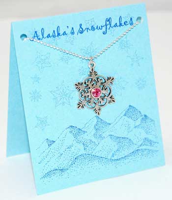 Snowflake Necklace - rose