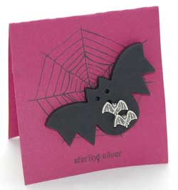 Sterling Bat Earrings 