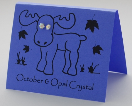 Opal Crystal Earrings - October