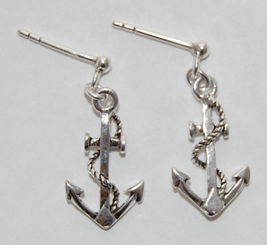 Anchor Earrings dangle post