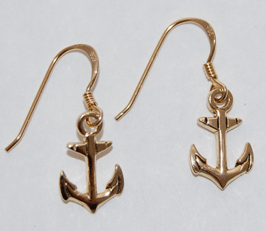 Anchor Earrings - gold