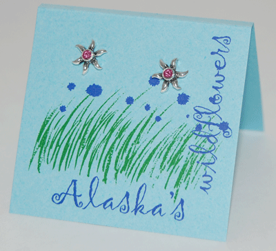 Alaska's Aster Wildflowers Earrings - rose