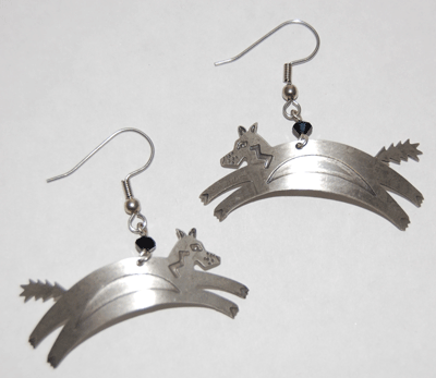 Wolf Earrings - silver