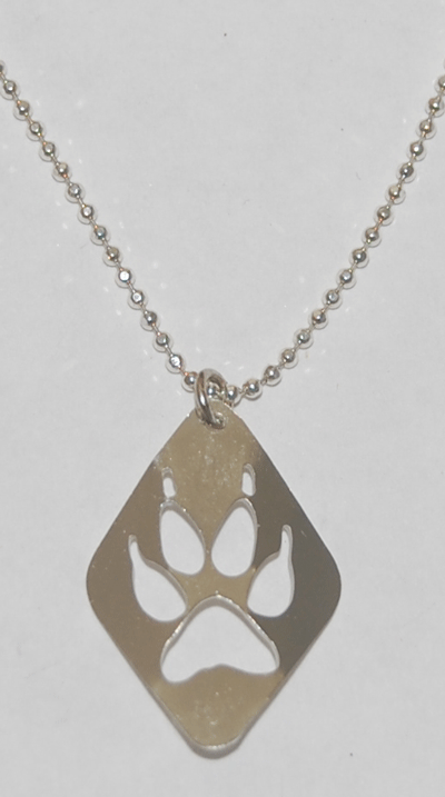 Wolf Track Necklace - silver