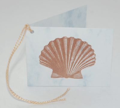 Scallop Shell Gift Tag