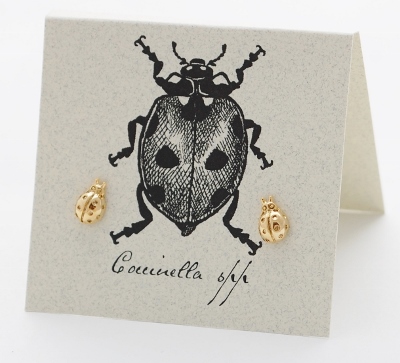 Ladybug Earrings - gold