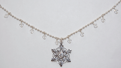 Snowflake Crystal Necklace - diamond
