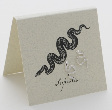 Snake Earrings - silver