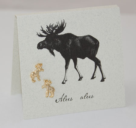 Moose Earrings - gold