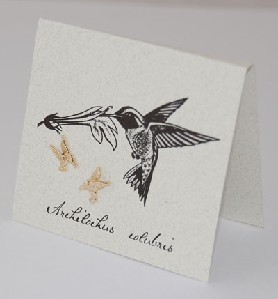 Hummingbird Earring - gold