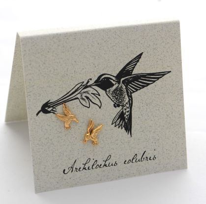 Hummingbird Earring - gold