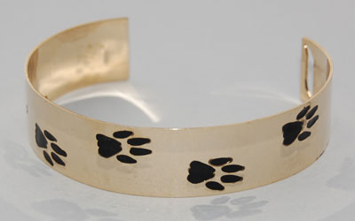 Mountain Lion Cuff Bracelet - gold