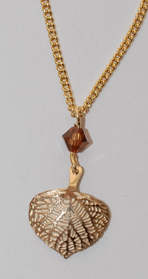 Aspen Leaf Necklace - gold
