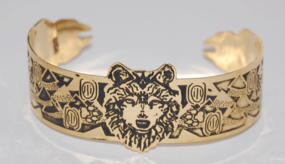 Wolf Cuff Bracelet - gold