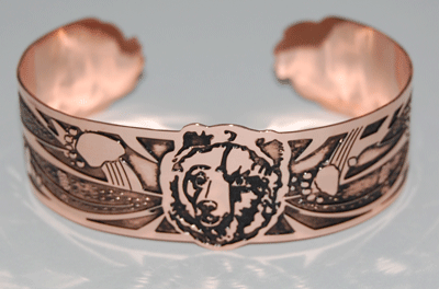 Bear Cuff Bracelet -copper
