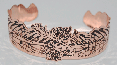 Moose Cuff Bracelet - copper