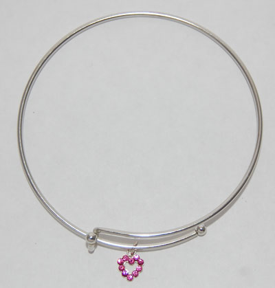 Heart Crystal Bracelet - rose