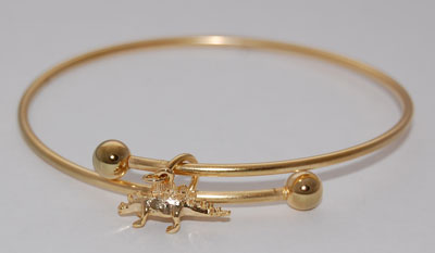 Stegosaurus Charm Bracelet - gold